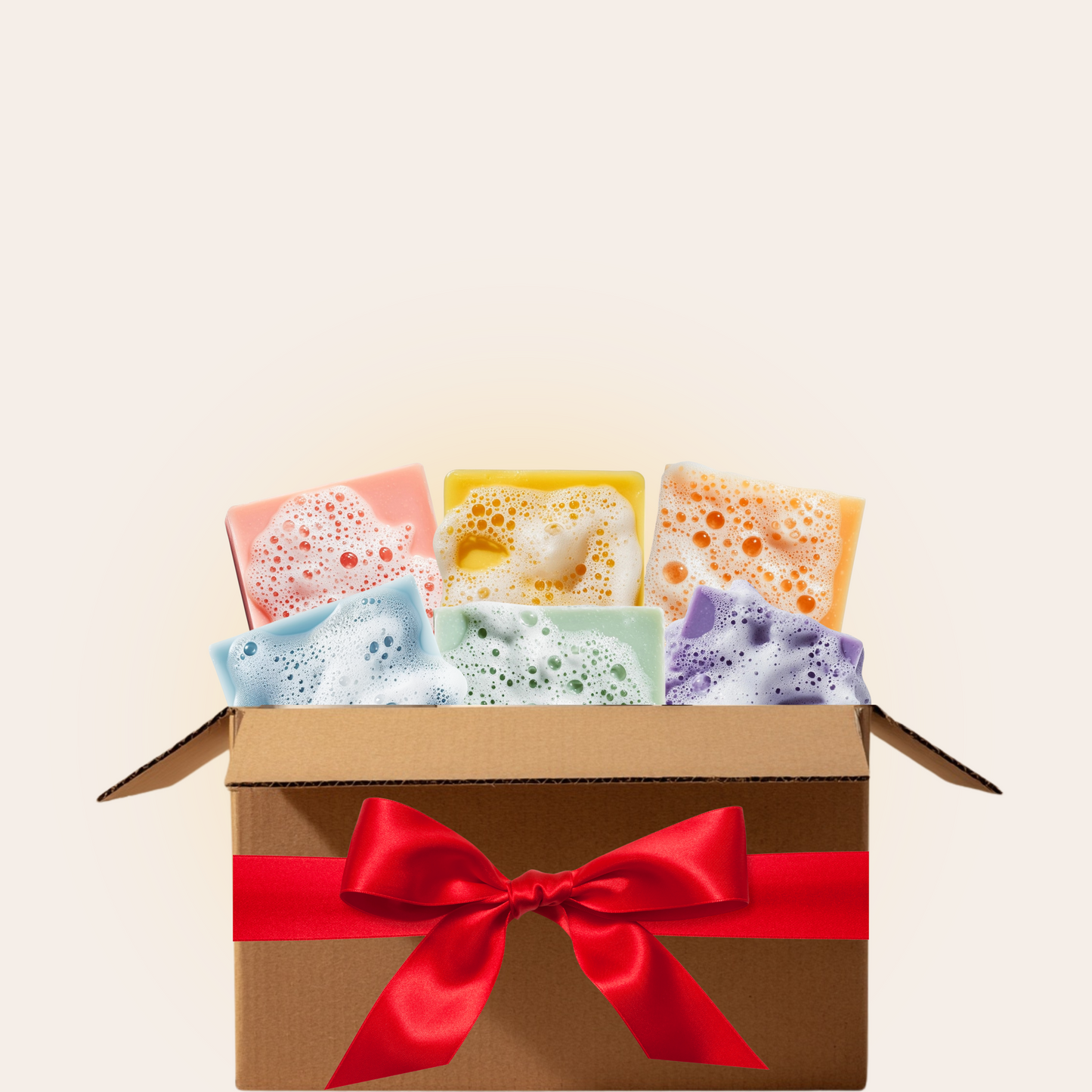 Geschenkbox mit 6 Naturseifen