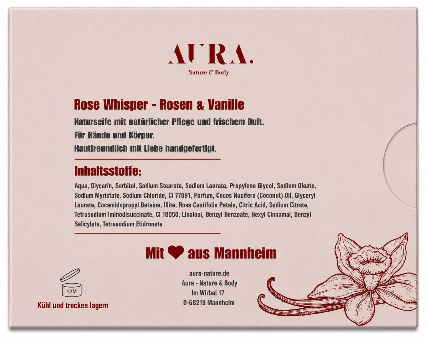 Rosen & Vanille Naturseife