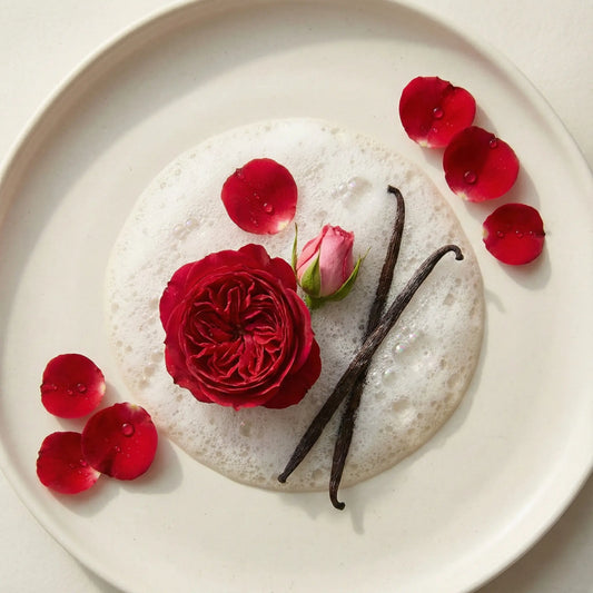 Ein Liebesbrief an deine Haut: Warum die Kombination aus Rose & Vanille pure Magie ist