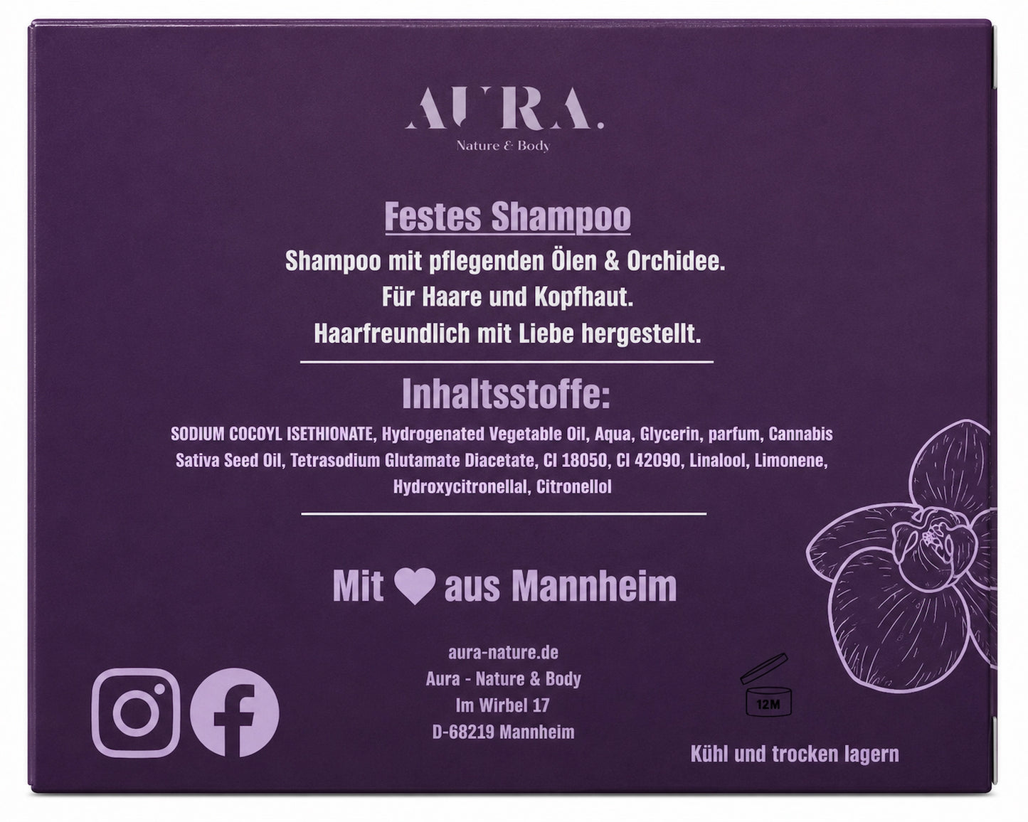 Festes Shampoo Orchidee