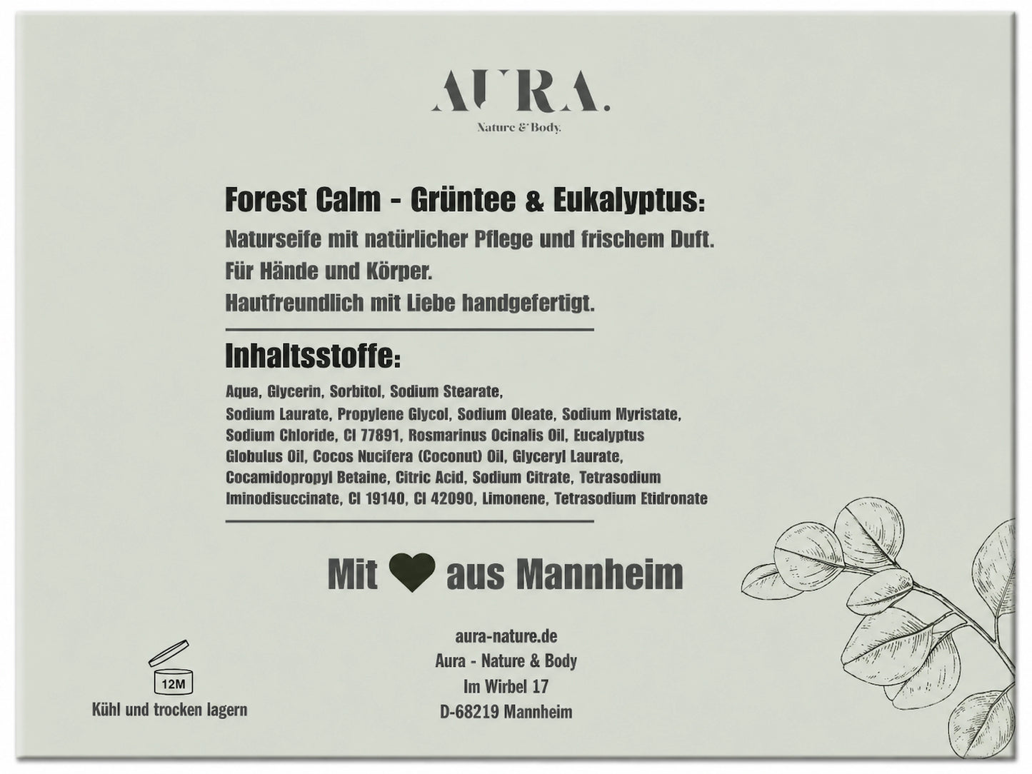 Grüntee & Eukalyptus Naturseife