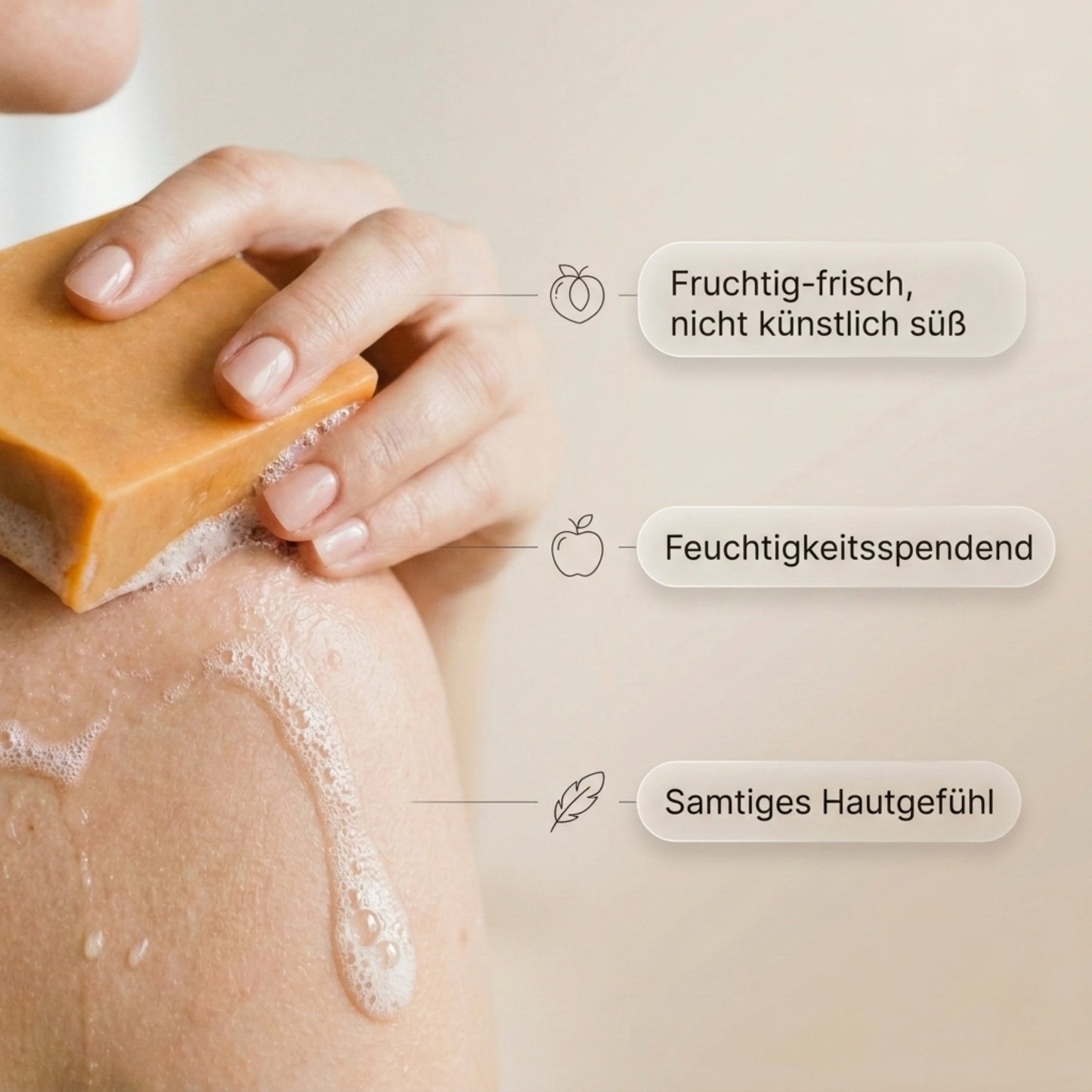 Pfirsich & Apfel - Naturseife