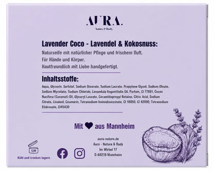 Lavendel & Kokosnuss Naturseife