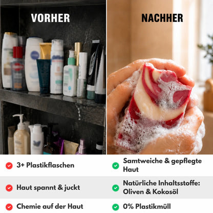 Himbeere & Vanille Naturseife