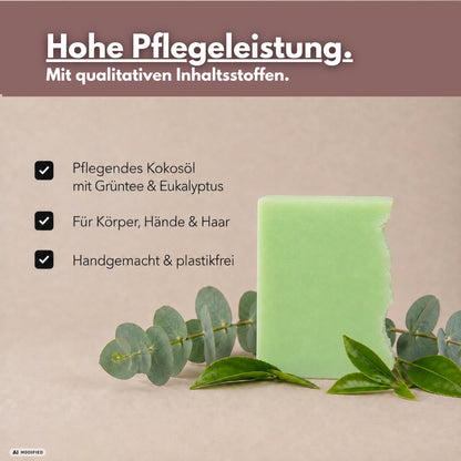 Grüntee & Eukalyptus Naturseife