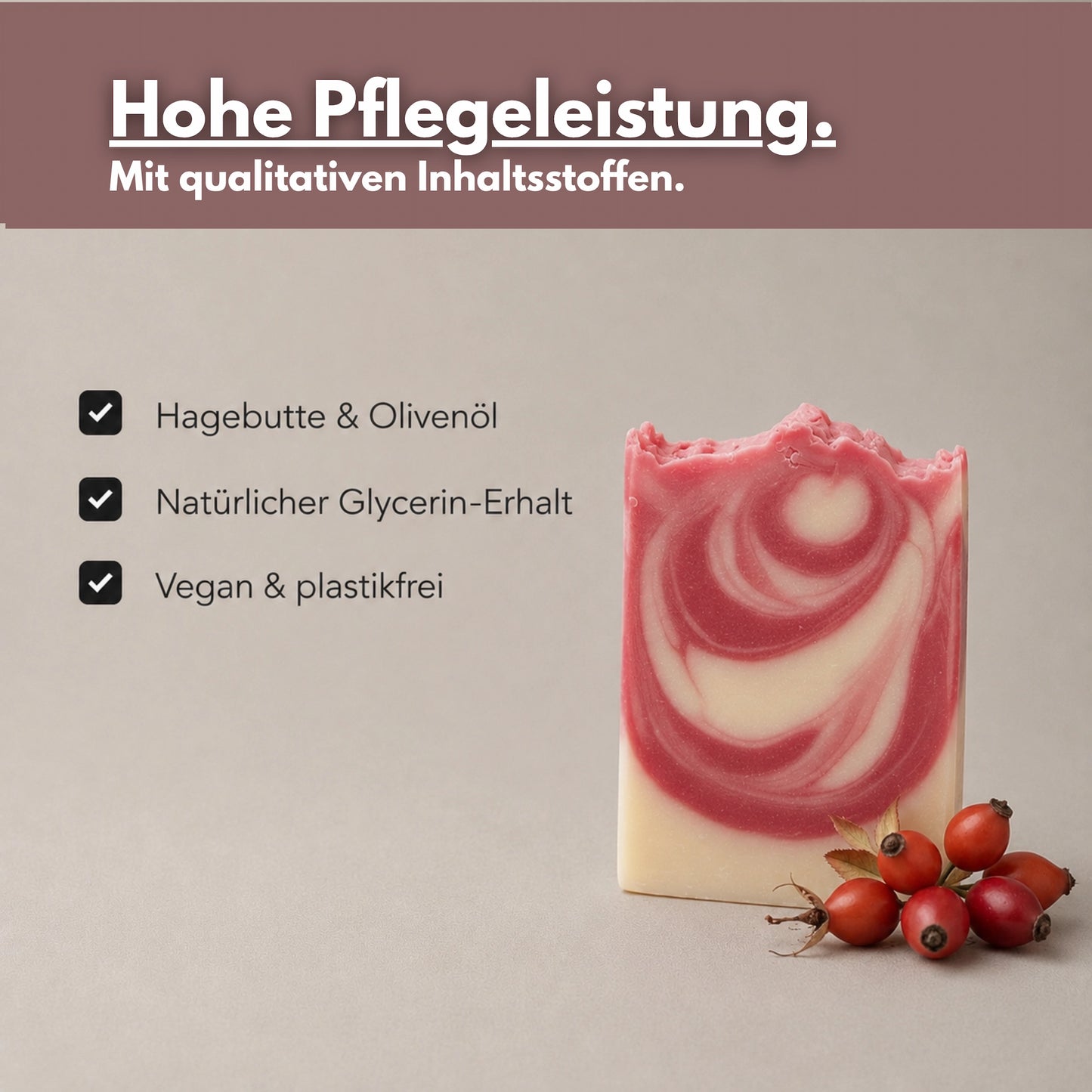 Hagebutte Naturseife