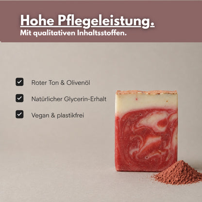 Roter Ton Naturseife