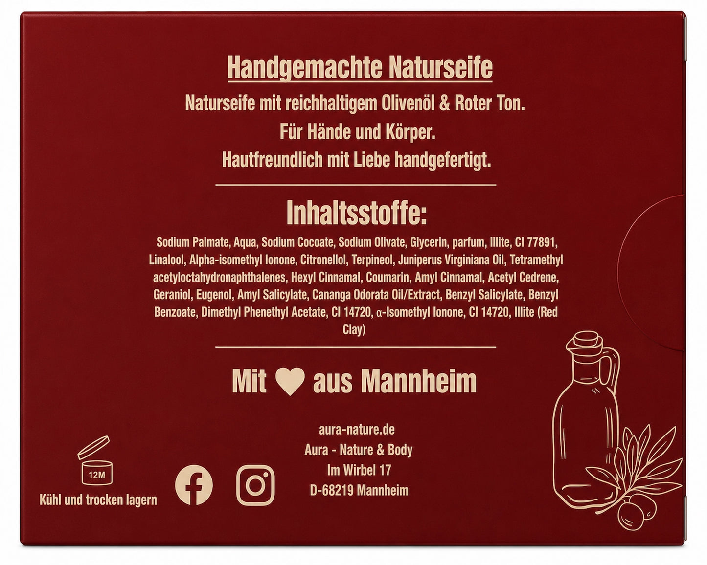 Roter Ton Naturseife