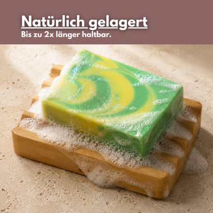 Wellige Seifenablage Holz