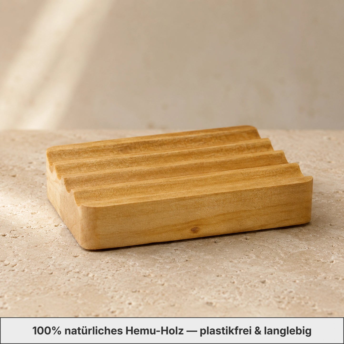 Wellige Seifenablage Holz