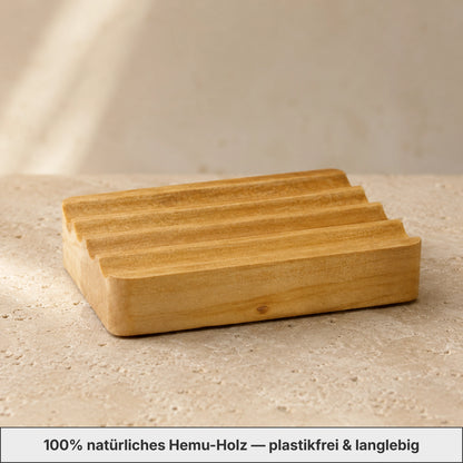 Wellige Seifenablage Holz